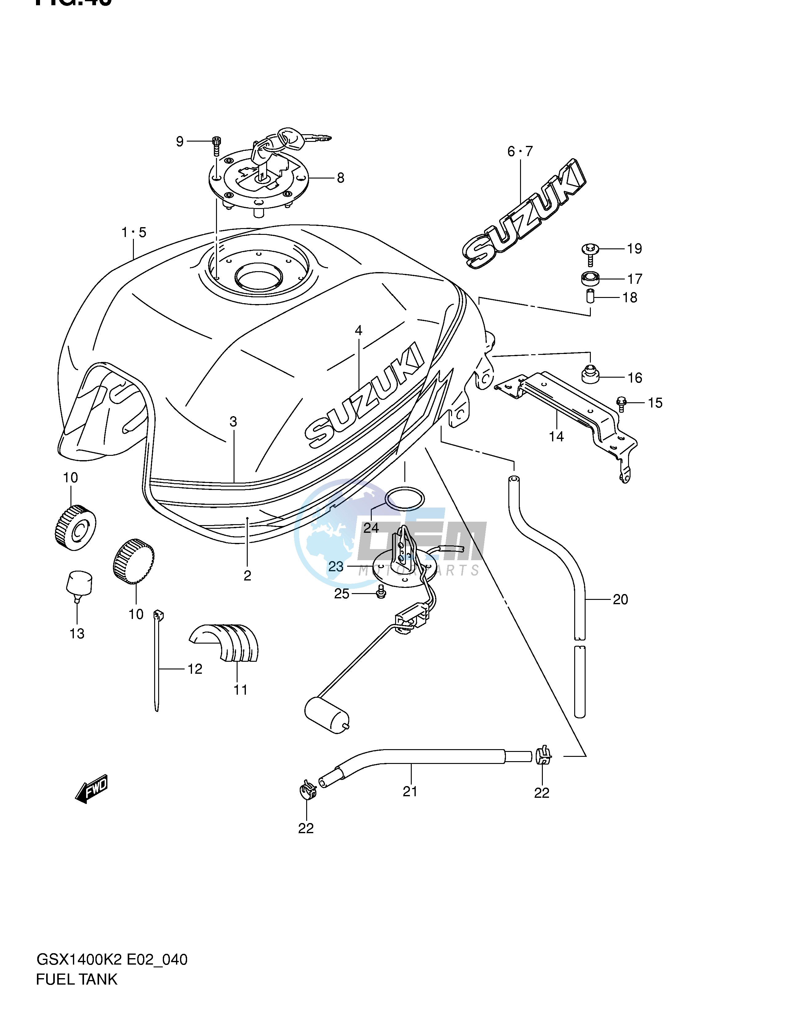 FUEL TANK (MODEL K2)