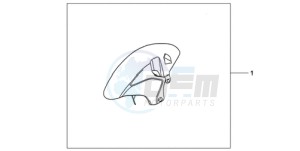 CBR1000RR9 UK - (E / MME) drawing CARBON FIBER FRONT FENDER