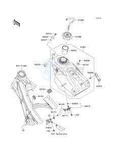 KX 450 D (KX450F) (F8F) D8F drawing FUEL TANK