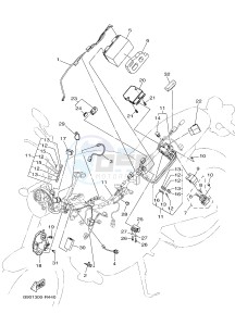 MTM850 MTM-850 XSR900 (B90W) drawing ELECTRICAL 1