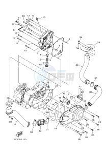 YFM300 RAPTOR 300 (1SC2 1SC3 1SC1 1SC1) drawing CRANKCASE COVER 1