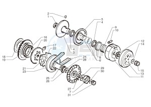 Ark AC 45 Glossy Black-Matt Black 200 drawing Driving pulley