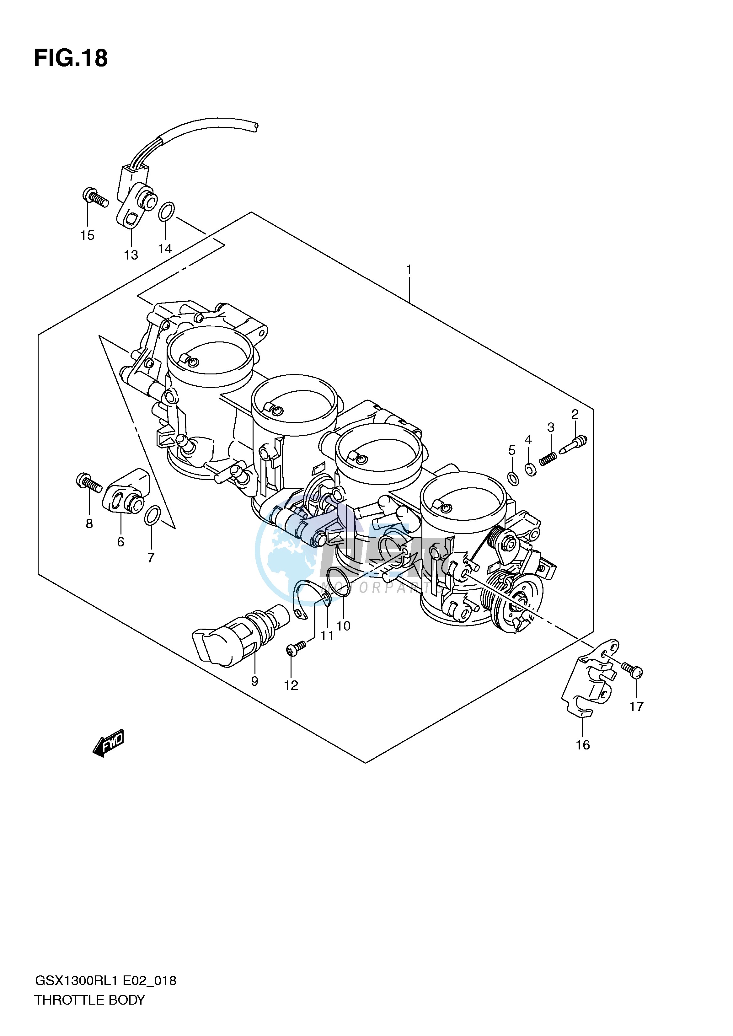 THROTTLE BODY (GSX1300RUFL1 E19)