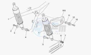 Nevada Classic 750 IE IE drawing Rear shock absorber