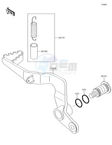 KX65 KX65AJF EU drawing Brake Pedal