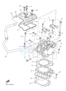 YZ450F (1SL1 1SL2 1SL3 1SL4) drawing CYLINDER