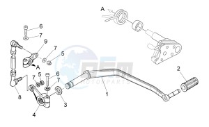 Nevada Classic 750 drawing Gear lever