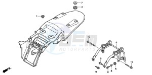 NX650 500 DOMINATOR drawing REAR FENDER