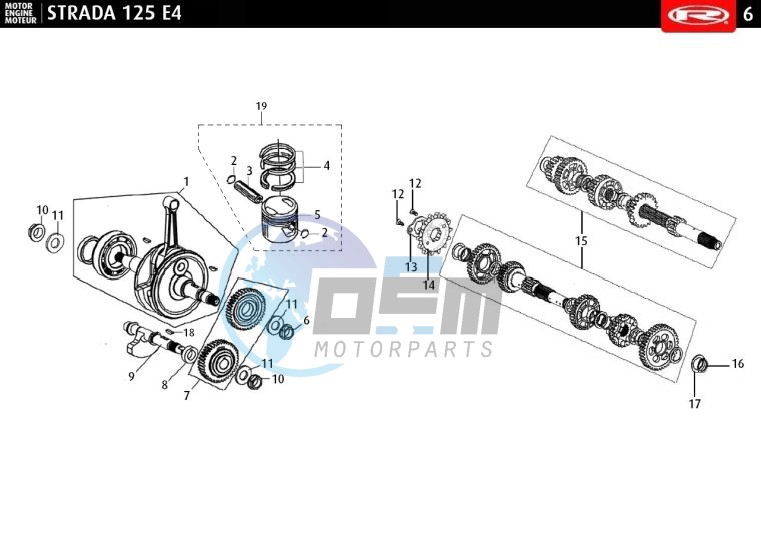 CRANKSHAFT - PISTON - TRANSMISSION SHAFT