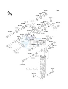 KX 250 L [KX250] (L3) [KX250] drawing REAR SUSPENSION