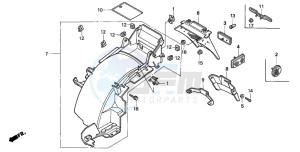 ST1100A drawing REAR FENDER