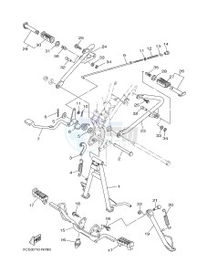 YB125 (2CS9) drawing STAND & FOOTREST