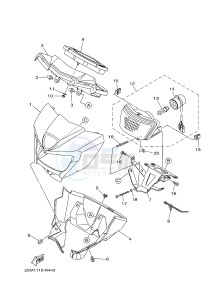 YFM700FWAD YFM70GPLG GRIZZLY 700 EPS (B317) drawing HEADLIGHT 2