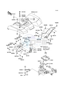 KVF650 4x4 KVF650D6F EU GB drawing Rear Fender(s)