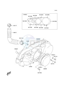 KSF 80 A [KFX80] (A6F) A6F drawing ENGINE COVER-- S- -