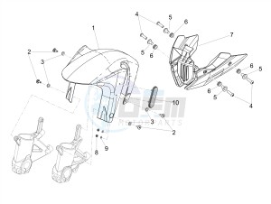 SHIVER 900 E4 ABS NAVI (NAFTA) drawing Front mudguard-Pillar