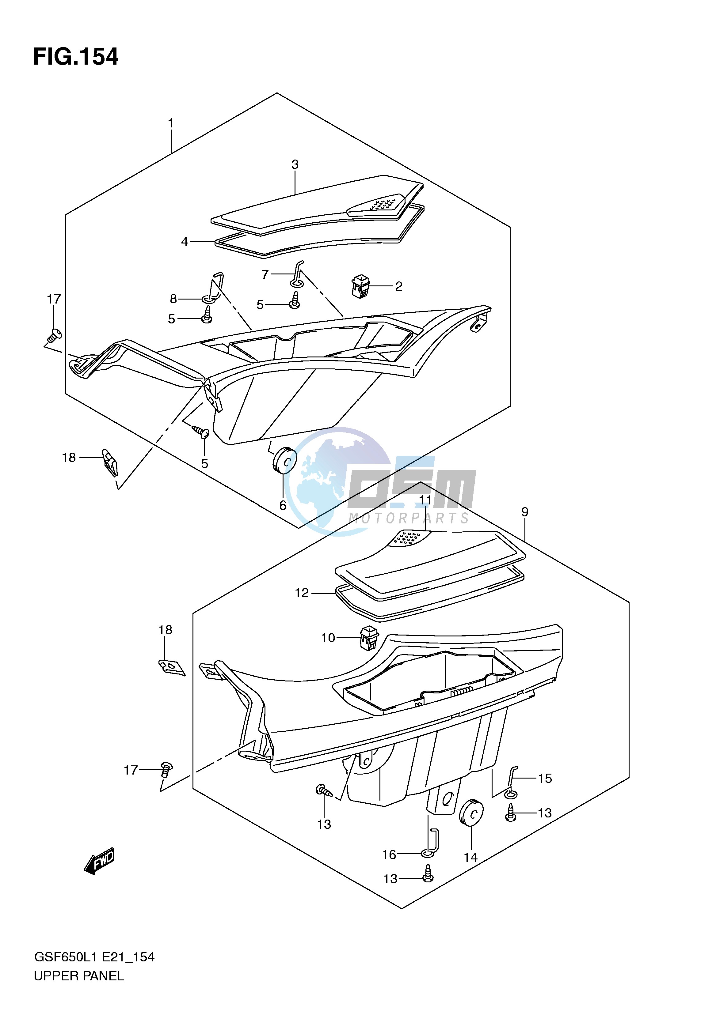 UPPER PANEL (GSF650SUAL1 E21)