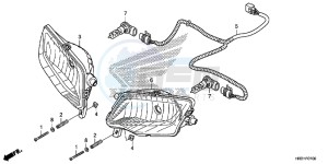 TRX420TM1H Europe Direct - (ED) drawing HEADLIGHT