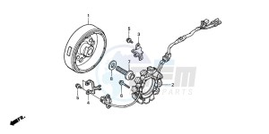 XR400R drawing GENERATOR