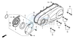 PES125 drawing LEFT CRANKCASE COVER