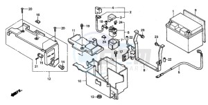 VT750DC BLACK WIDOW drawing BATTERY