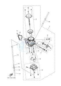 YFM300 RAPTOR 300 (1SC2 1SC3 1SC1 1SC1) drawing CARBURETOR