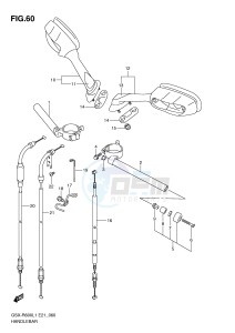 GSX-R600 (E21) drawing HANDLEBAR