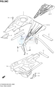 LT-R450 (E28-E33) drawing FUEL TANK COVER (MODEL L0)