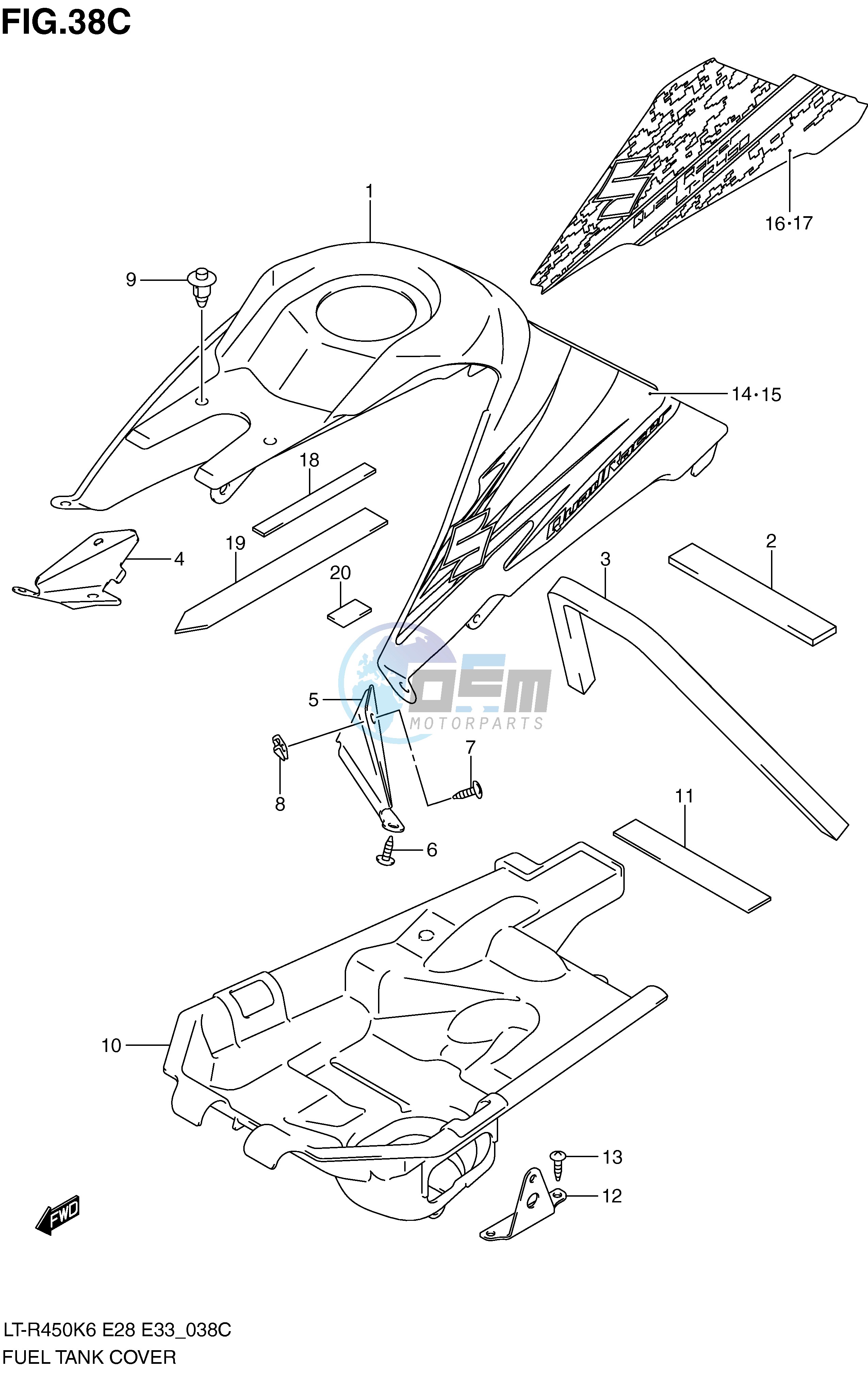 FUEL TANK COVER (MODEL L0)