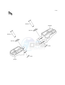 KX 250 K [KX250] (K) [KX250] drawing FOOTRESTS