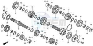 VTR1000SP RC51 drawing TRANSMISSION