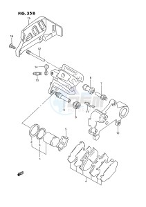 RM125 (E2) drawing REAR CALIPER (MODEL S)