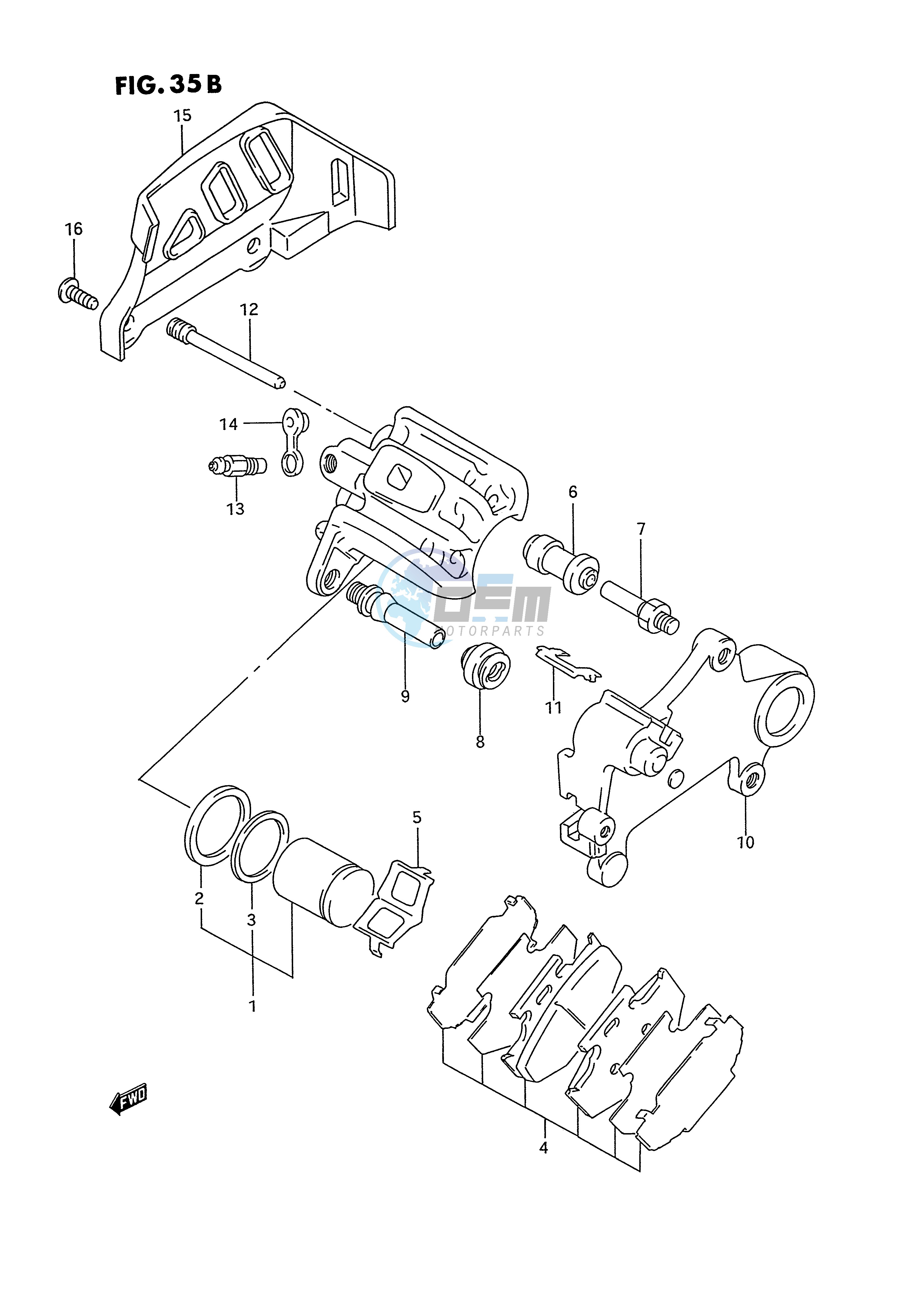 REAR CALIPER (MODEL S)