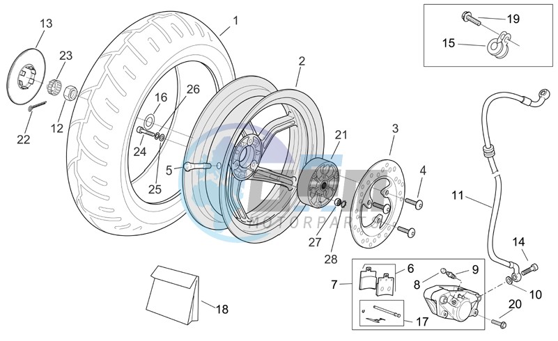 Rear wheel - disc brake