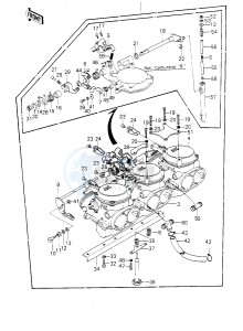 KZ 1300 B [B2] drawing CARBURETOR ASSY