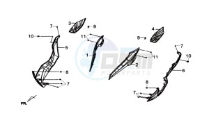 GTS 125I (L8) EU EURO4 drawing COWLING L / R