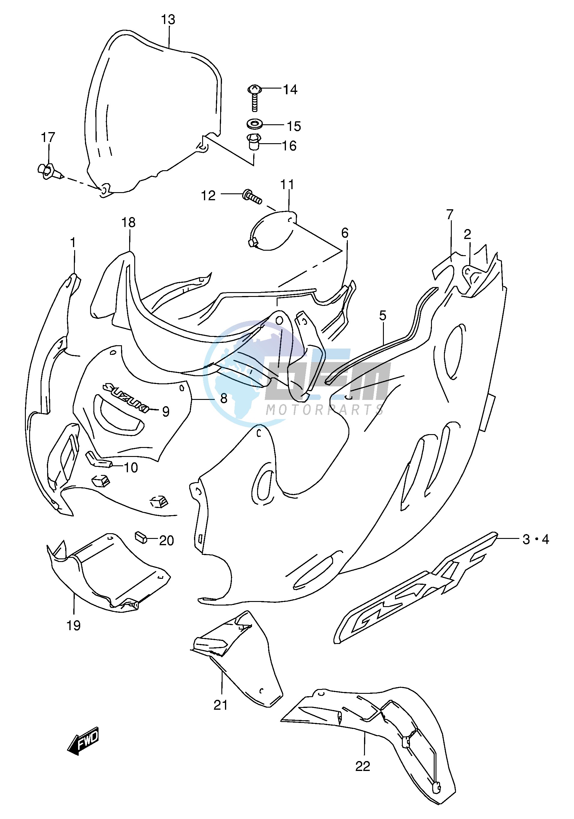 COWLING BODY (MODEL X)