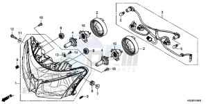 CBR300RF CBR300R Europe Direct - (ED) drawing HEADLIGHT