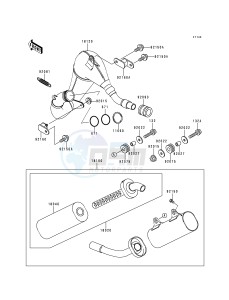 KX 250 K [KX250] (K3) [KX250] drawing MUFFLER-- S- -