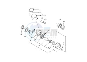 YZ LC 125 drawing CRANKSHAFT PISTON