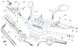 Dorsoduro 1200 (EMEA, APAC, NAFTA) (CND, EU, K, RU, USA, V) drawing Handlebar - Controls