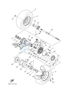 YFM350A YFM35GTXG GRIZZLY 350 2WD (B147) drawing REAR WHEEL