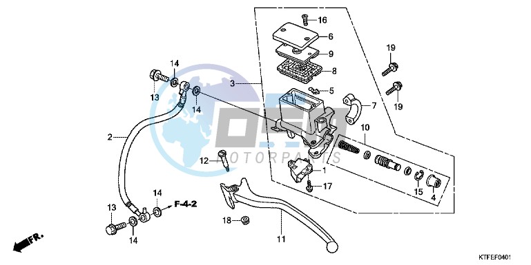 RR. BRAKE MASTER CYLINDER