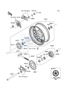 ZZR1400_ABS ZX1400FEFB FR GB XX (EU ME A(FRICA) drawing Rear Hub