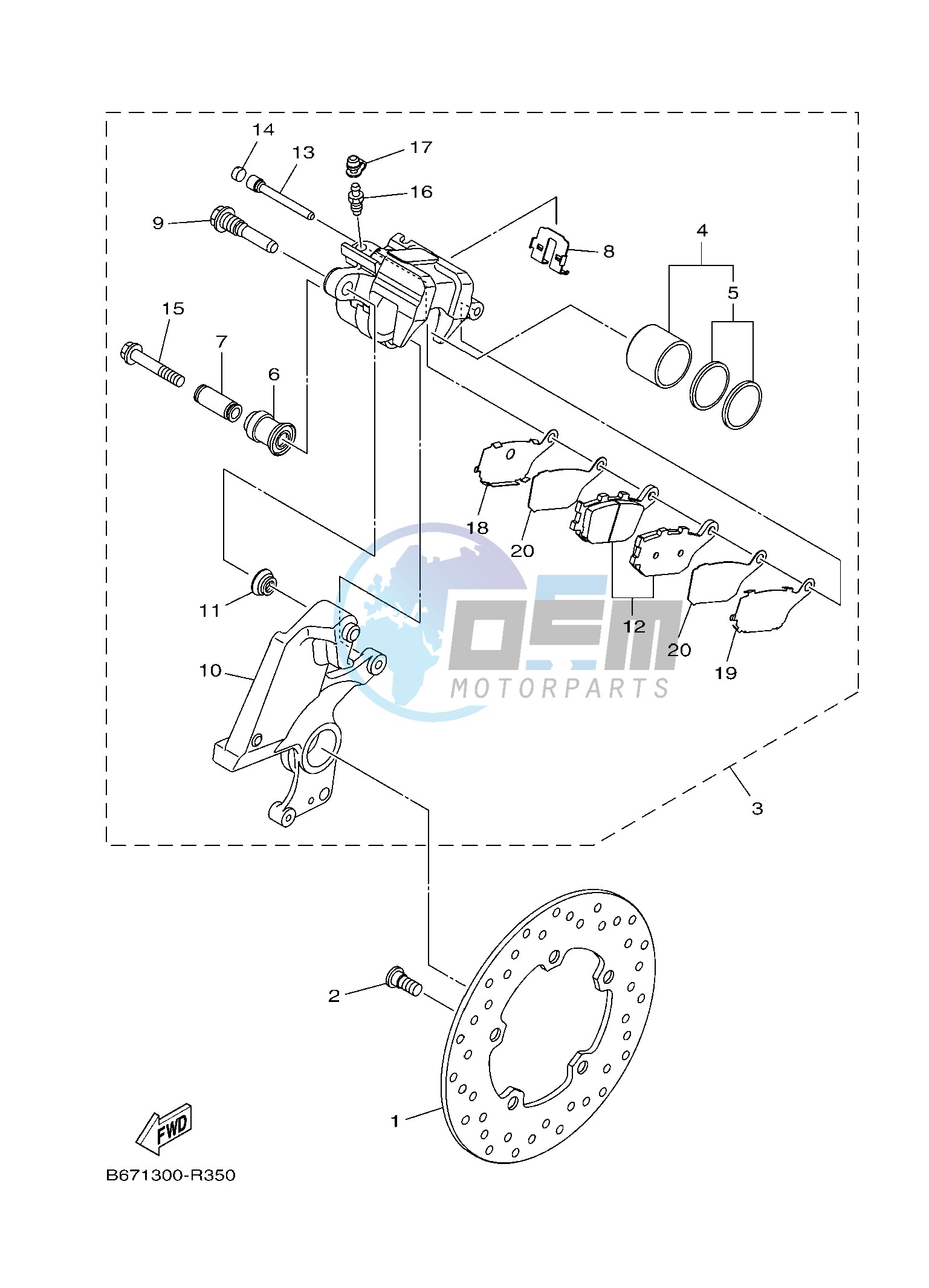 REAR BRAKE CALIPER