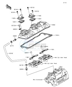 NINJA ZX-6R ABS ZX636FGF FR GB XX (EU ME A(FRICA) drawing Cylinder Head Cover