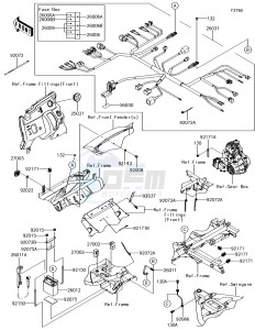 MULE SX 4x4 KAF400HJF EU drawing Chassis Electrical Equipment