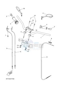 MT125A MT-125 ABS MT-125 ABS (BR35 BR35 BR35 BR35) drawing STEERING HANDLE & CABLE