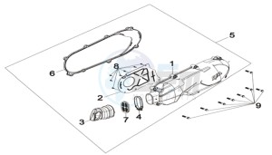 MIO 115 L7 drawing CRANKCASE COVER LEFT