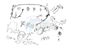 SENDA SM DRD RACING - 50 CC 2T EURO2 drawing HEADLAMPS - BLINKERS